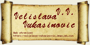 Velislava Vukašinović vizit kartica